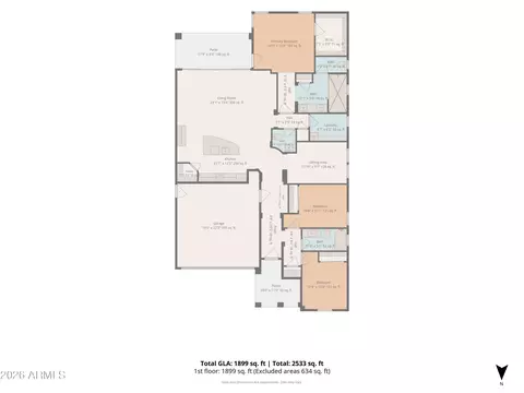 Floorplan - 4309 E Bethena St, Gilbert, AZ 85295 photo 2 of 2