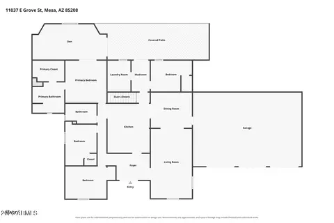 Floorplan - 11037 E Grove St, Mesa, AZ 85208 photo 2 of 3