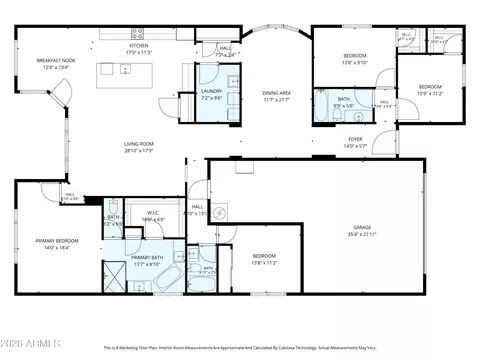 Floorplan - 4136 S Butte Ln, Gilbert, AZ 85297 photo 1 of 1