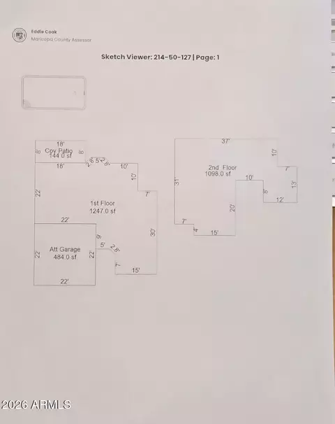 Floorplan - 1825 E Redfield Rd, Phoenix, AZ 85022 photo 1 of 1