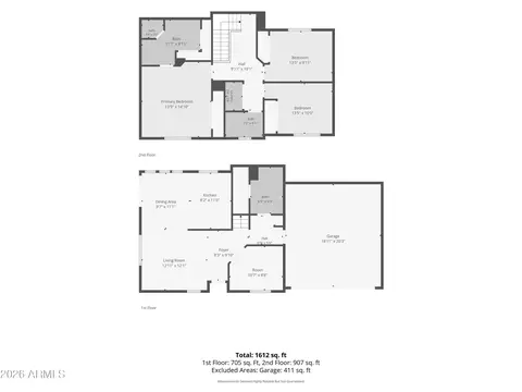Floorplan - 1575 E Baylor Ln #B, Gilbert, AZ 85296 photo 4 of 6