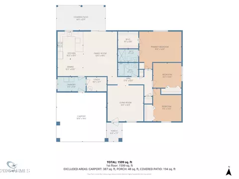 Floorplan - 1842 E Grove Cir, Mesa, AZ 85204 photo 2 of 3