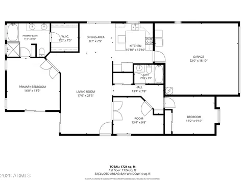 Floorplan - 4304 E Abraham Ln, Phoenix, AZ 85050 photo 1 of 2