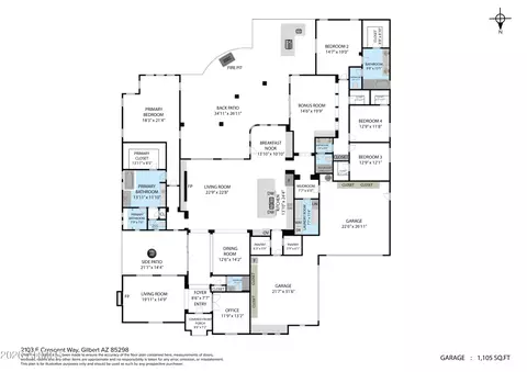 Floorplan - 2103 E Crescent Way, Gilbert, AZ 85298 photo 2 of 2