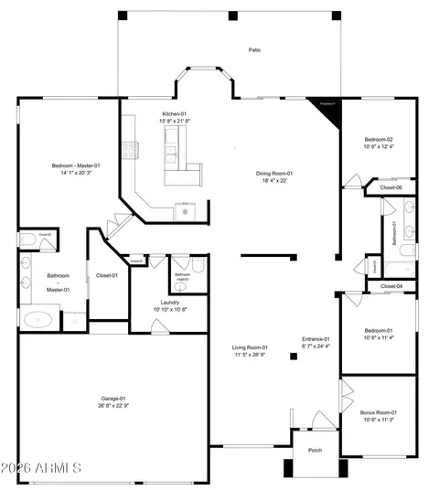 Floorplan - 1571 E Stirrup Ct, Gilbert, AZ 85296 photo 2 of 2