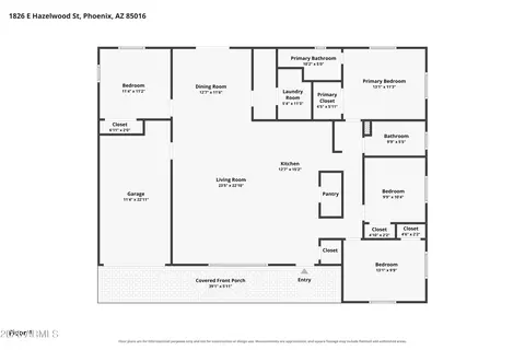 Floorplan - 1826 E Hazelwood St, Phoenix, AZ 85016 photo 1 of 1