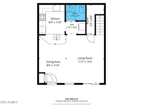 Floorplan - 1645 W Baseline Rd #2107, Mesa, AZ 85202 photo 1 of 3