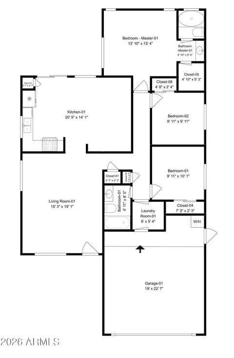 Floorplan - 2820 S 64th Dr, Phoenix, AZ 85043 photo 1 of 2