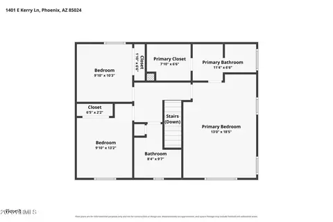 Floorplan - 1401 E Kerry Ln, Phoenix, AZ 85024 photo 2 of 2