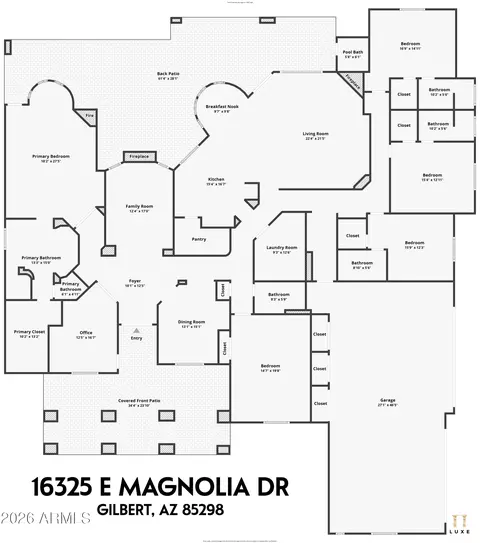 Floorplan - 16325 E Magnolia Dr, Gilbert, AZ 85298 photo 1 of 1