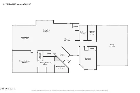 Floorplan - 1817 N Red Clf, Mesa, AZ 85207 photo 2 of 2