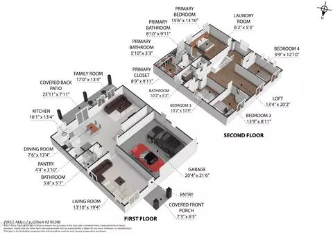 Floorplan - 7965 S Abbey Ln, Gilbert, AZ 85298 photo 2 of 7