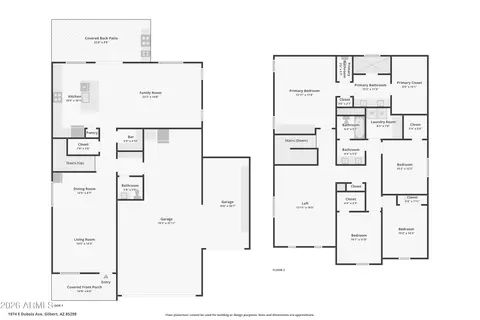 Floorplan - 1974 E Dubois Ave, Gilbert, AZ 85298 photo 2 of 2