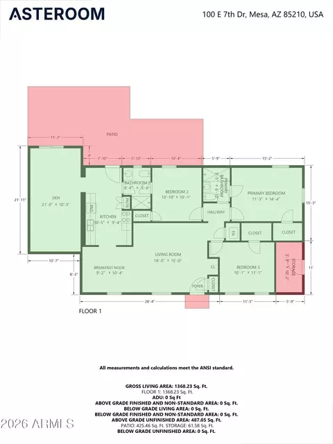 Floorplan - 100 E 7th Dr, Mesa, AZ 85210 photo 1 of 1