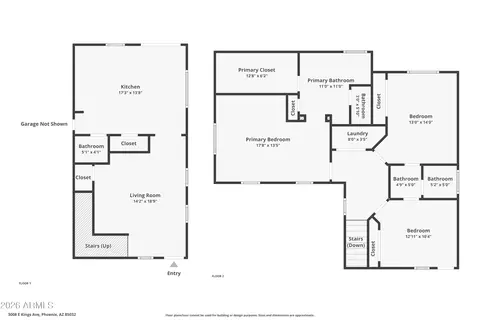 Floorplan - 3008 E Kings Ave, Phoenix, AZ 85032 photo 1 of 3