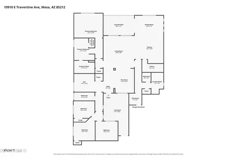Floorplan - 10910 E Travertine Ave, Mesa, AZ 85212 photo 1 of 1