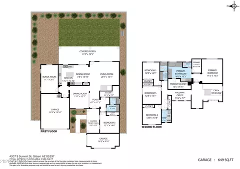 Floorplan - 4307 S Summit St, Gilbert, AZ 85297 photo 1 of 6
