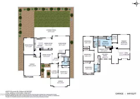 Floorplan - 4307 S Summit St, Gilbert, AZ 85297 photo 6 of 6