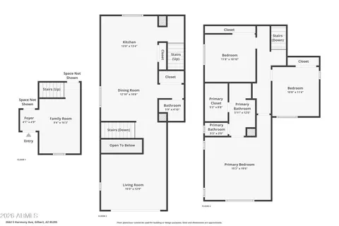 Floorplan - 2662 S Harmony Ave, Gilbert, AZ 85295 photo 3 of 3
