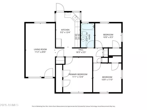 Floorplan - 1056 E Nielson Ave, Mesa, AZ 85204 photo 2 of 4