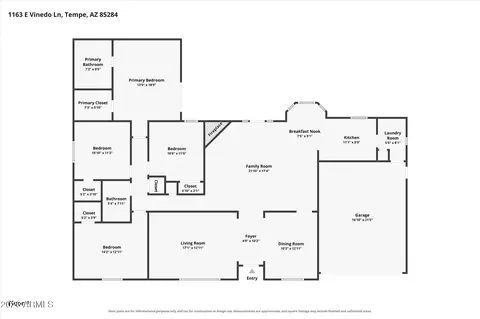 Floorplan - 1163 E Vinedo Ln, Tempe, AZ 85284 photo 1 of 1