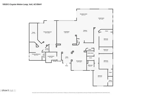 Floorplan - 10528 S Coyote Melon Loop, Vail, AZ 85641 photo 1 of 1