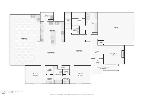 Floorplan - 1435 E Rancho Dr, Phoenix, AZ 85014 photo 1 of 4