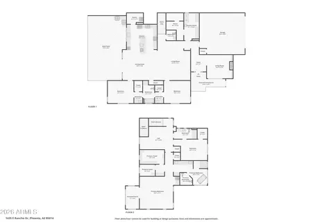 Floorplan - 1435 E Rancho Dr, Phoenix, AZ 85014 photo 2 of 4