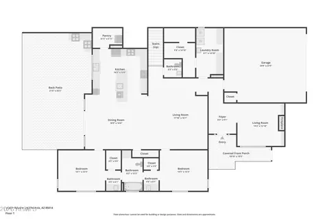 Floorplan - 1435 E Rancho Dr, Phoenix, AZ 85014 photo 3 of 4