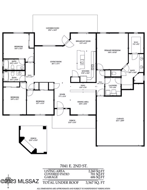 Floorplan - 7041 E 2nd St, Tucson, AZ 85710 photo 1 of 1