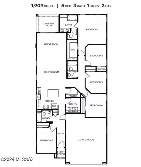 Floorplan - 14061 E Crotalus, Vail, AZ 85641 photo 1 of 5