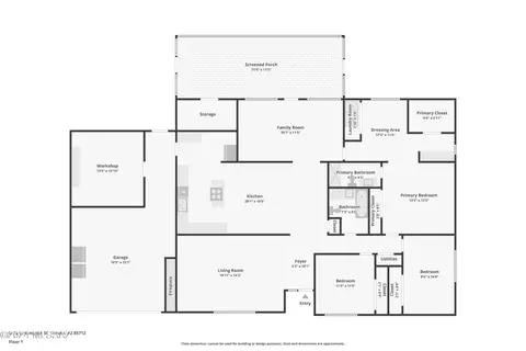 Floorplan - 6122 E Hampton St, Tucson, AZ 85712 photo 1 of 1