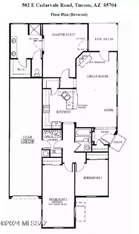 Floorplan - 502 E Cedarvale Rd, Tucson, AZ 85704 photo 1 of 1