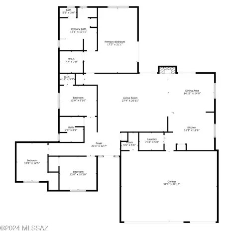 Floorplan - 3495 E Shade Rock Pl, Vail, AZ 85641 photo 1 of 1