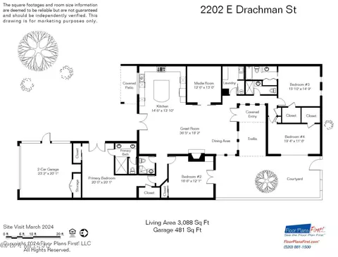 Floorplan - 2202 E Drachman St, Tucson, AZ 85719 photo 1 of 1
