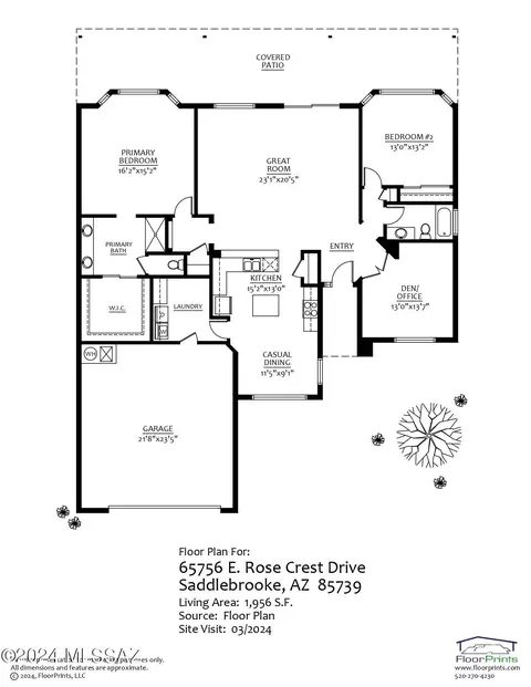 Floorplan - 65756 E Rose Crest Dr, Saddlebrooke, AZ 85739 photo 1 of 1