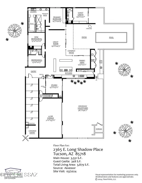Floorplan - 2365 E Long Shadow Pl, Tucson, AZ 85718 photo 1 of 1