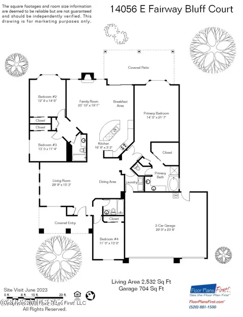 Floorplan - 14056 E Fairway Bluff Ct, Vail, AZ 85641 photo 1 of 1
