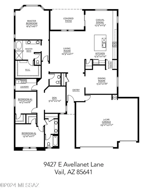 Floorplan - 9427 E Avellanet Ln, Vail, AZ 85641 photo 1 of 1