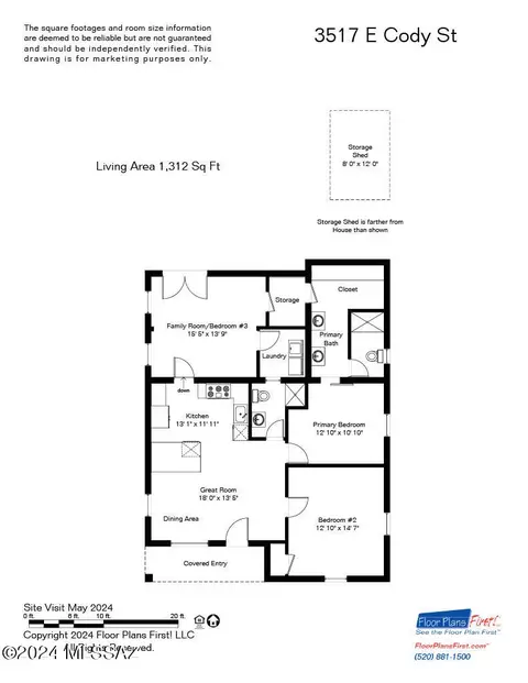 Floorplan - 3517 E Cody St, Tucson, AZ 85716 photo 1 of 1