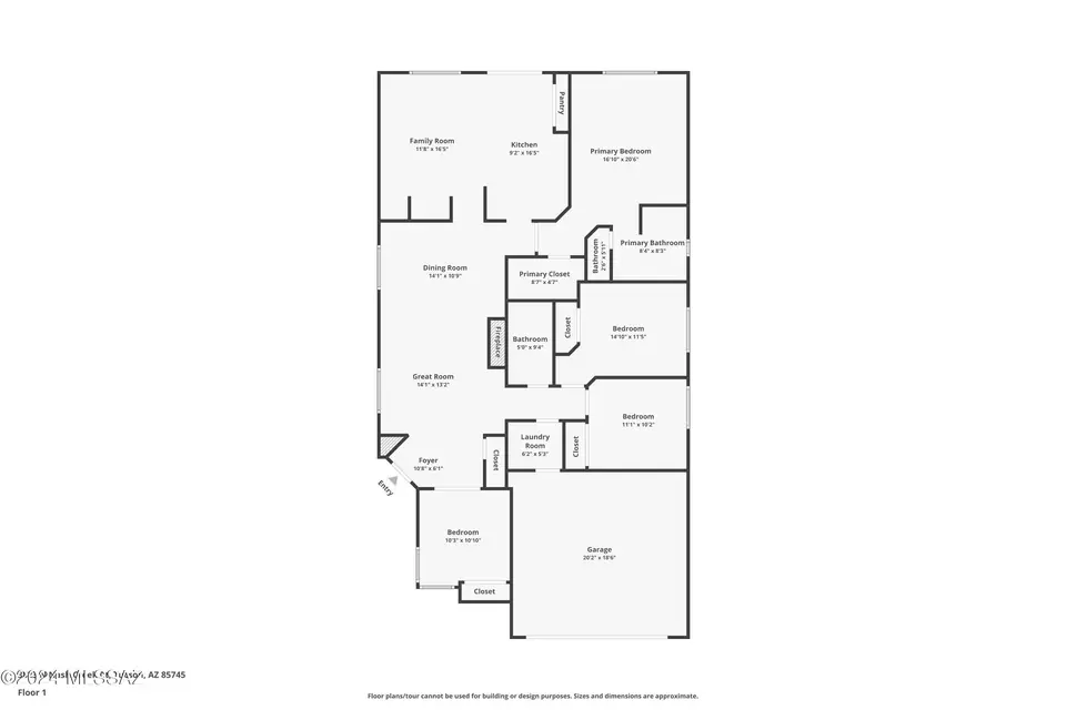 Floorplan - 3823 N Nash Creek Ct, Tucson, AZ 85745 photo 1 of 1