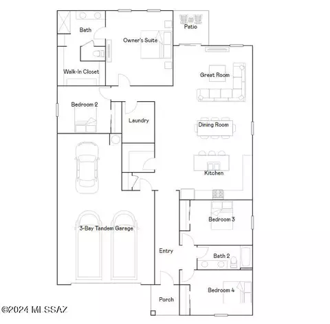 Floorplan - 12736 E Marietta Dr, Vail, AZ 85641 photo 1 of 1