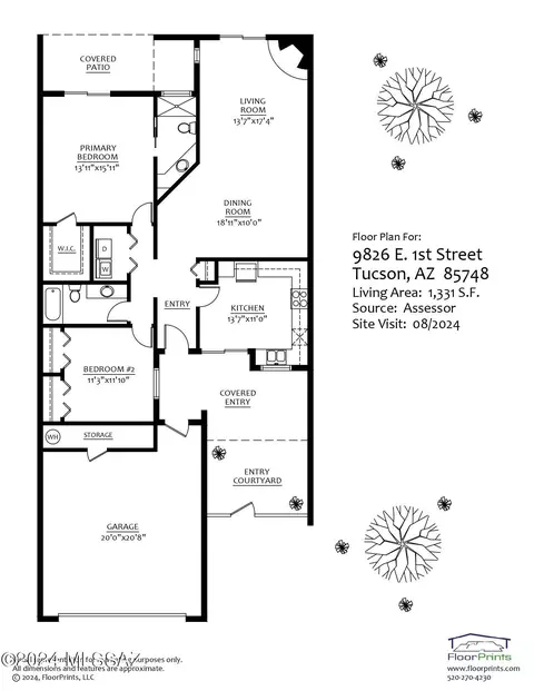 Floorplan - 9826 E 1st St, Tucson, AZ 85748 photo 1 of 1