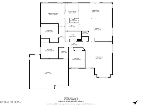 Floorplan - 9325 E Carmel Dr, Tucson, AZ 85747 photo 1 of 2