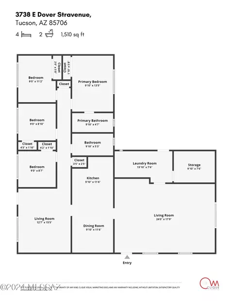 Floorplan - 3738 E Dover Stra, Tucson, AZ 85706 photo 1 of 1