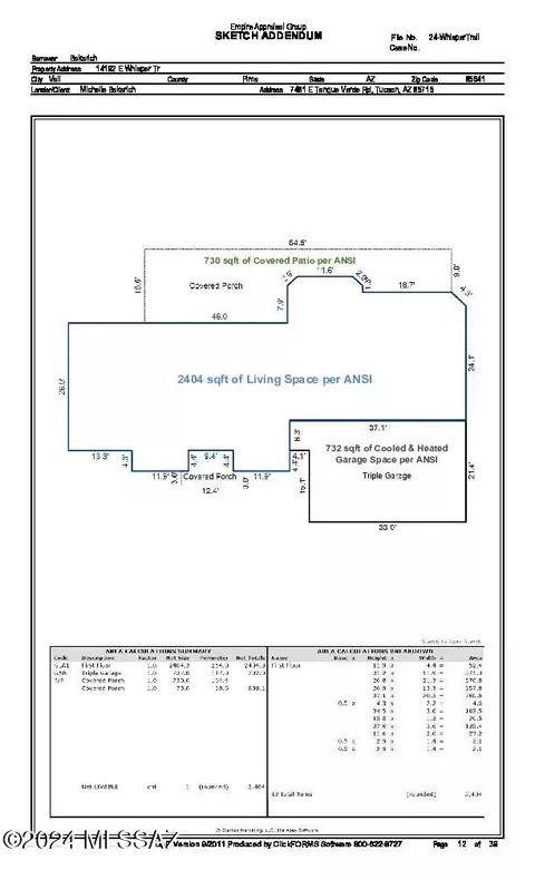 Floorplan - 14192 E Whisper Trl, Vail, AZ 85641 photo 2 of 2