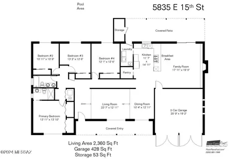 Floorplan - 5835 E 15th St, Tucson, AZ 85711 photo 1 of 1