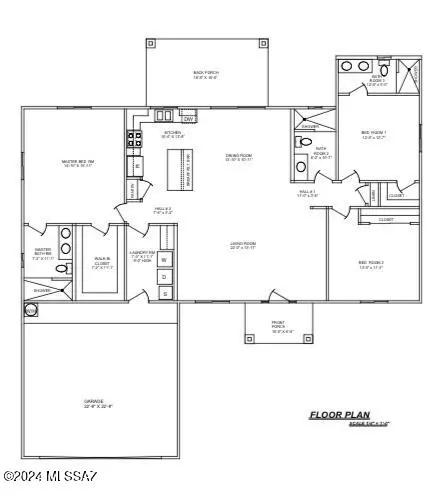 Floorplan - 3645 E Rollins Rd NW, Tucson, AZ 85739 photo 1 of 1