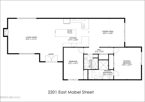 Floorplan - 2201 E Mabel St, Tucson, AZ 85719 photo 1 of 1