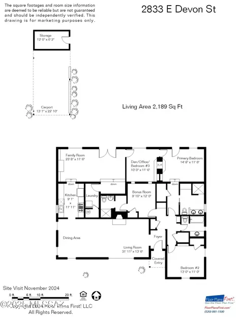 Floorplan - 2833 E Devon St, Tucson, AZ 85716 photo 1 of 2